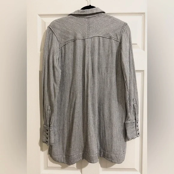 Free People Navy and White Striped Top - Picture 2 of 4